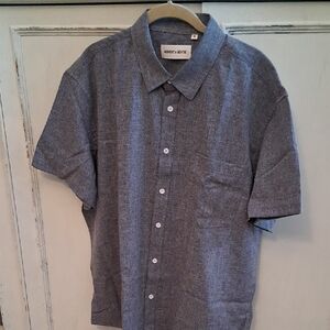 Men's Casual Blue Button Down Shirt